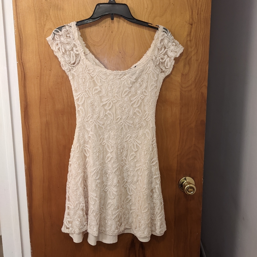 Forever 21  Lacy Ivory Dress, Size M